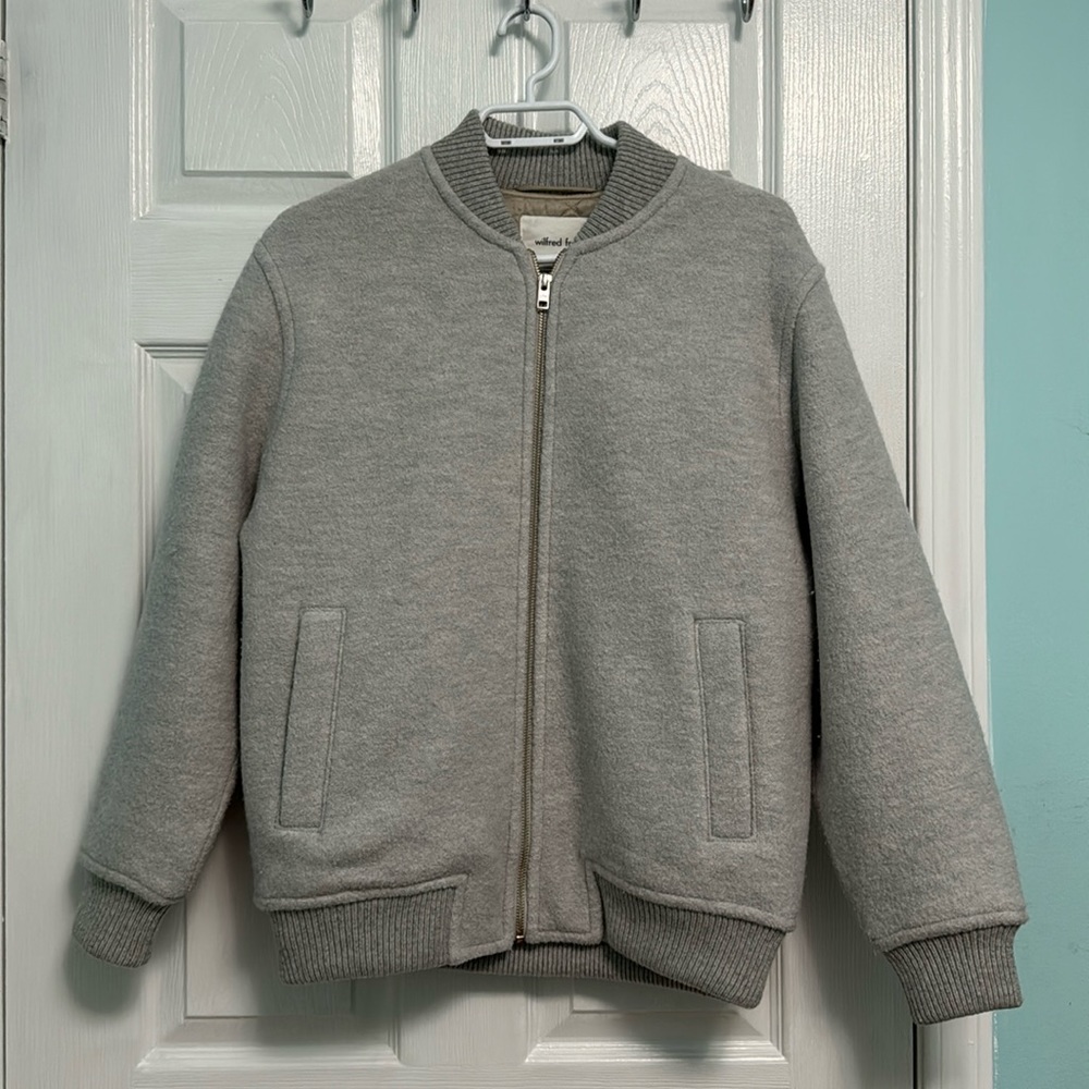 Aritzia Wilfred Free Stable Jacket in Heather Light Grey